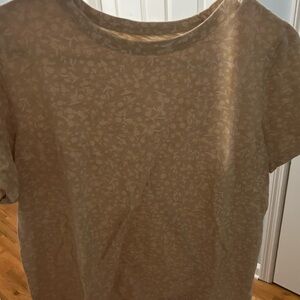 Floral Patterned Cream T-Shirt